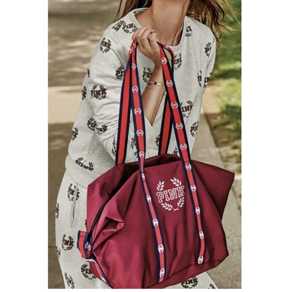 Victoria's Secret PINK | Burgundy Tote - Picture 2 of 4